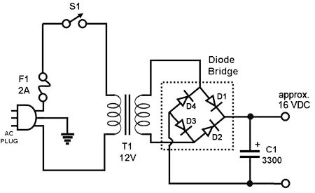 Hasil gambar untuk rangkaian adaptor 12 volt